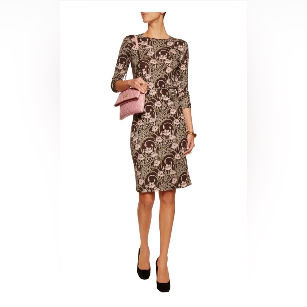 Tory Burch Dagny Dress SILK Blouson Brown
Pink Printed Flowers XS